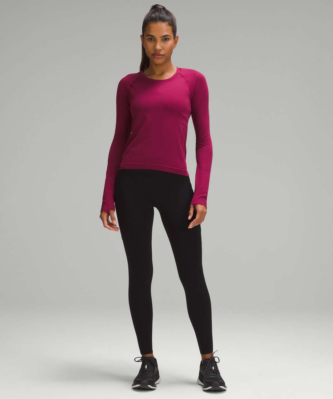 Lululemon Swiftly Tech Long Sleeve 2.0 Black/ Rainbow limited edition,  Women's Fashion, Tops, Longsleeves on Carousell