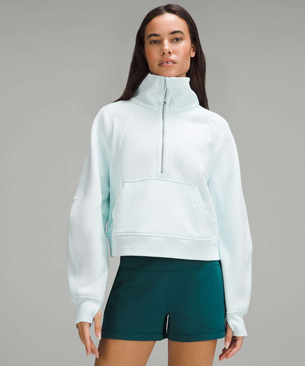 Lululemon Scuba Oversized Funnel-Neck Half Zip - Sheer Blue Lululemon Scuba Oversized Funnel-Neck Half Zip - Sheer Blue