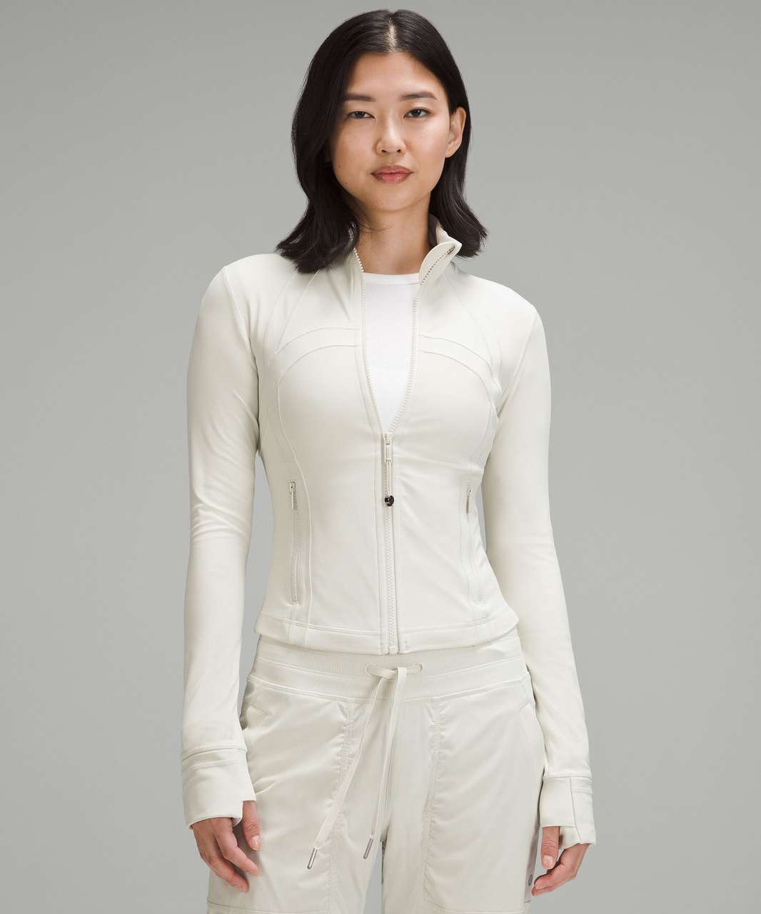 Lululemon Cropped Define Jacket *Ribbed Nulu - Bone Radiate