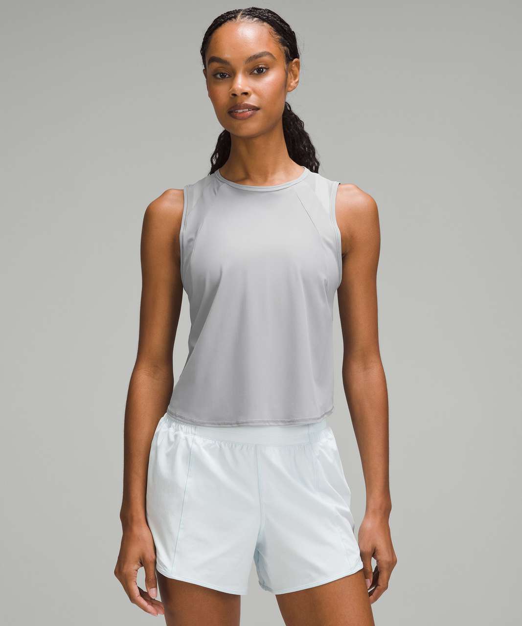 Lululemon Sculpt Cropped Tank Top - Rhino Grey