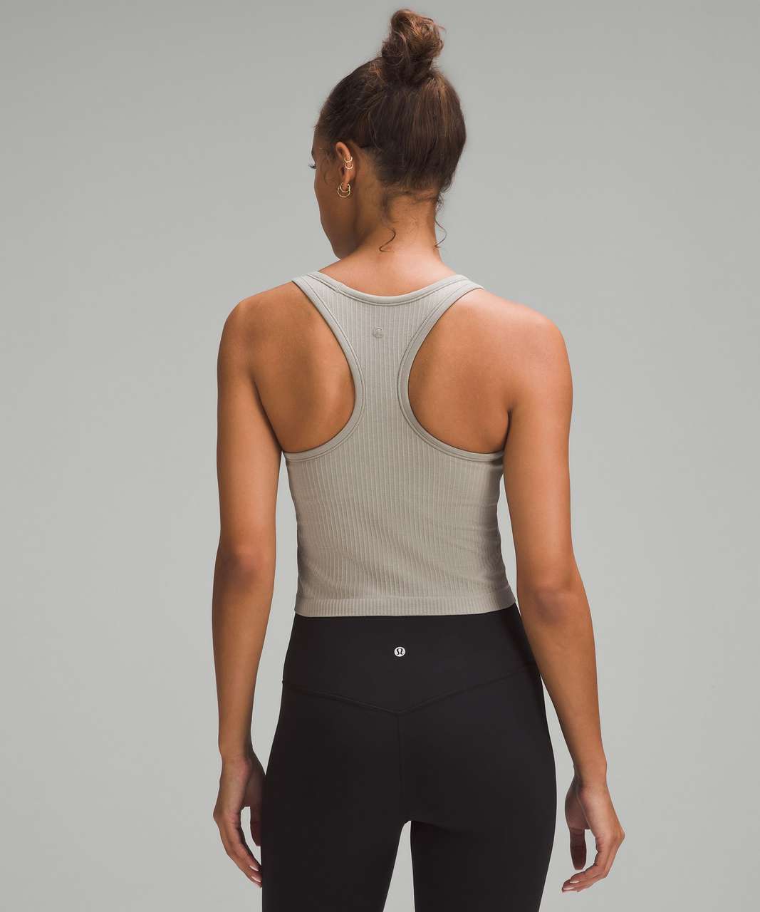 Lululemon Ebb to Street Cropped Racerback Tank Top - Riverstone - lulu  fanatics