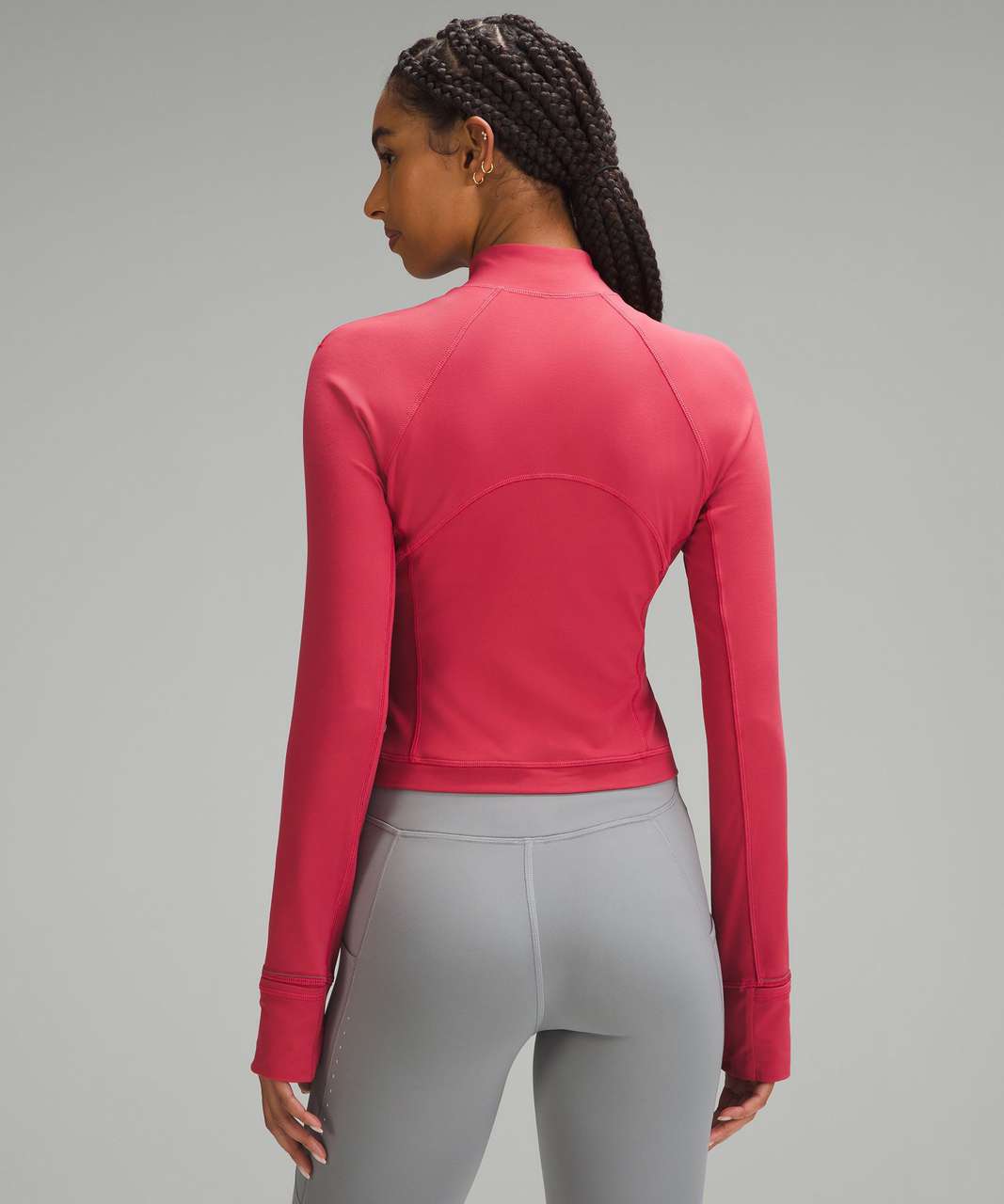 Lululemon Its Rulu Run Cropped Half Zip - Vintage Rose - lulu fanatics