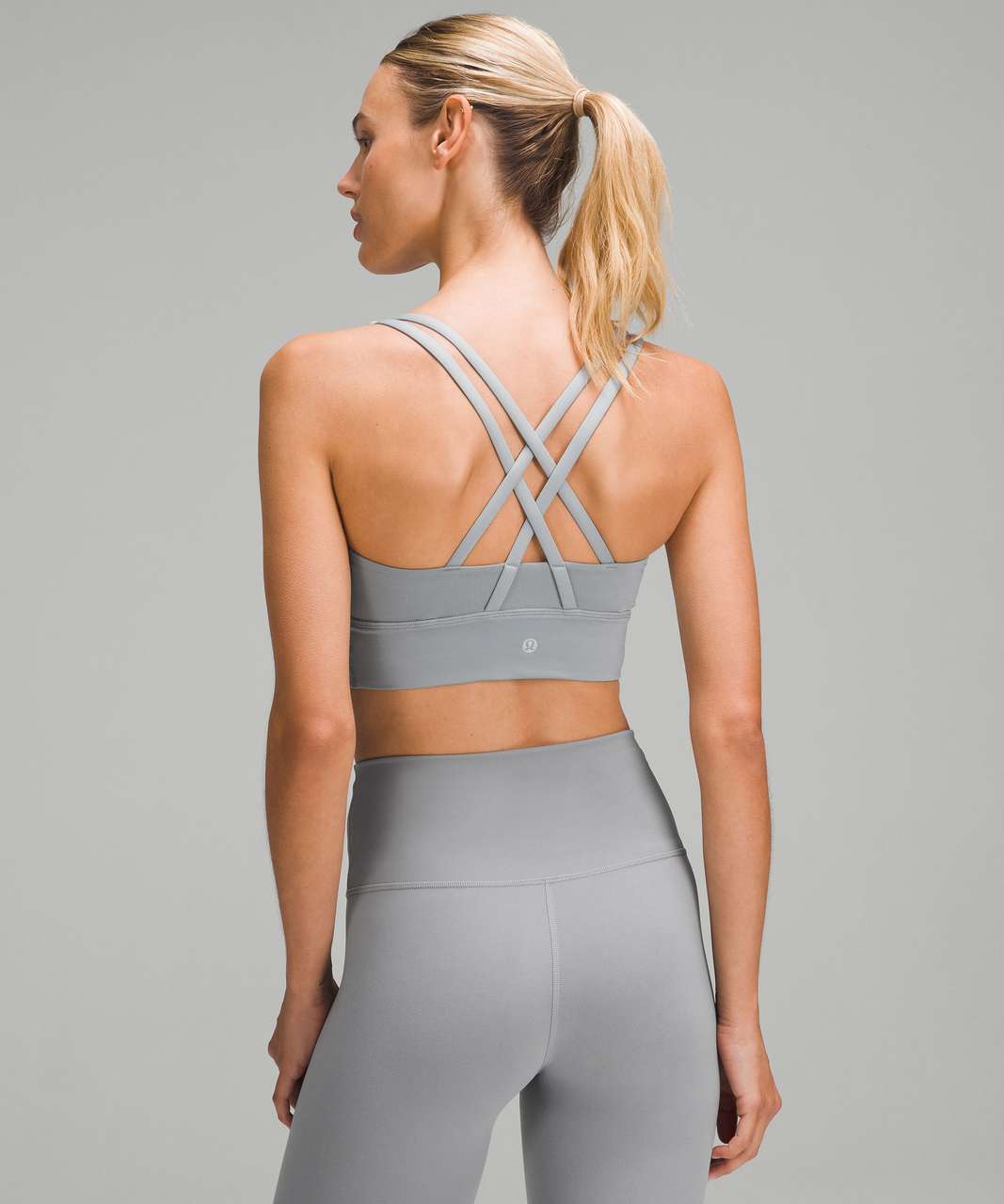 Strappy Crossback Longline Sports Bra All in Motion Gray, S SMALL NWT