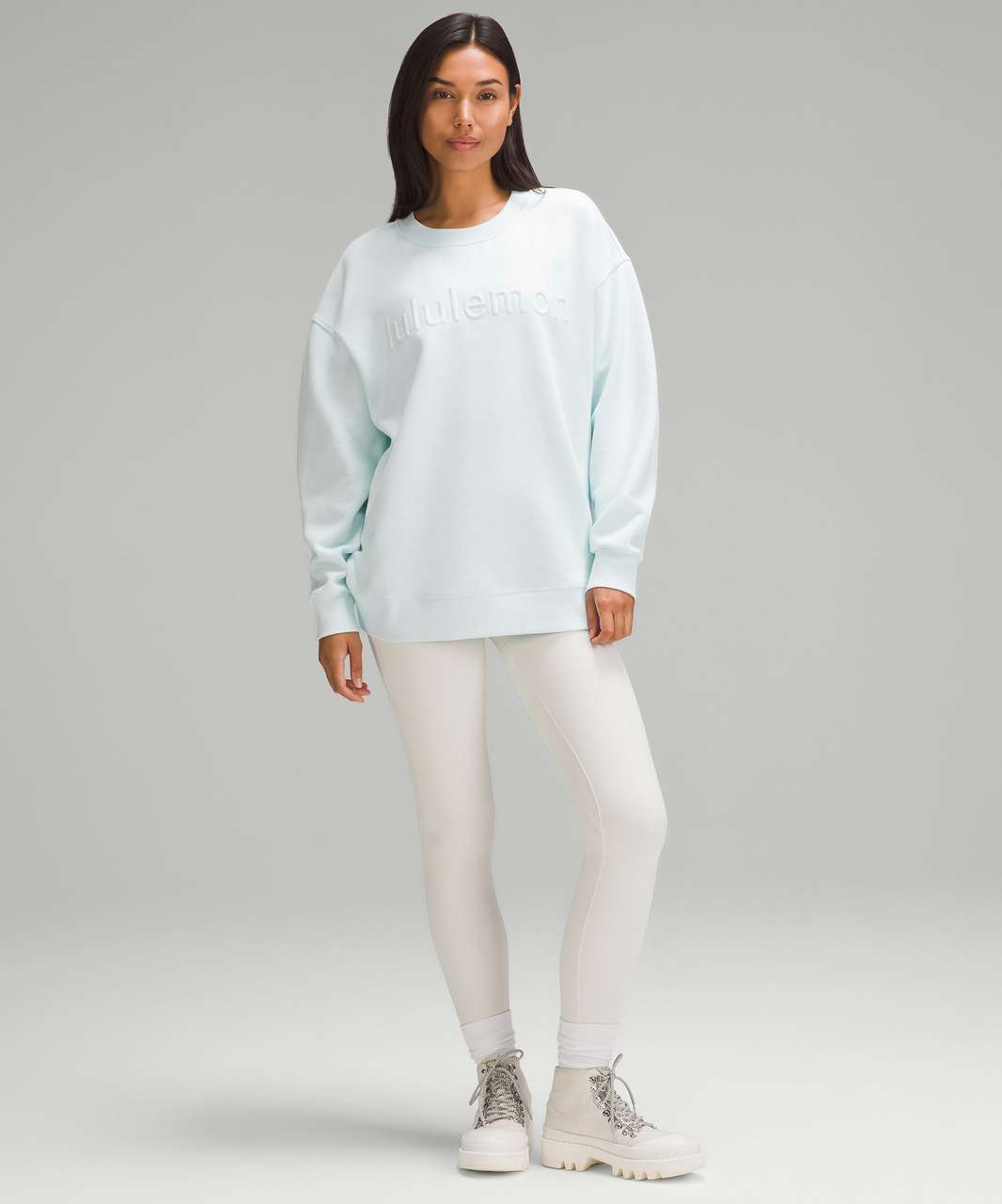 Lululemon Perfectly Oversized Crew *Fleece - Sheer Blue - lulu fanatics