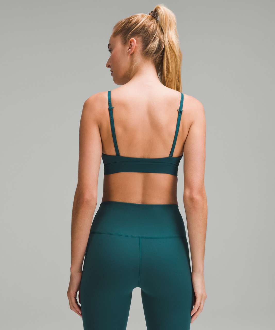 Lululemon License to Train Triangle Bra Light Support, A/B Cup *Logo - Storm Teal