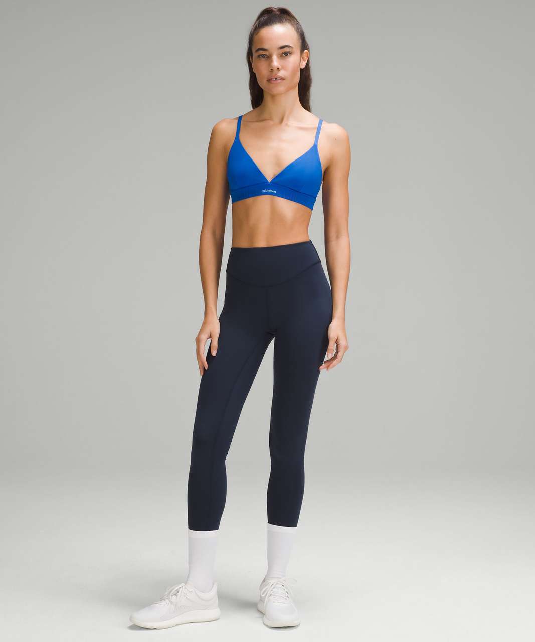 Lululemon License to Train Triangle Bra Light Support, A/B Cup *Logo -  Blazer Blue Tone - lulu fanatics