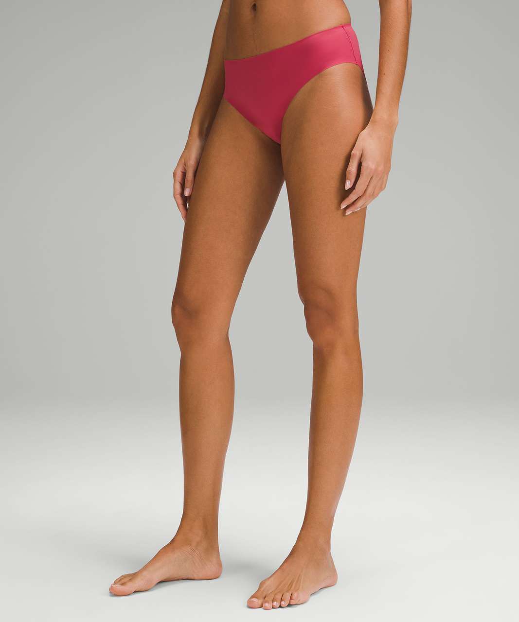 Lululemon Invisiwear Mid-rise Thong Underwear In Twilight Rose