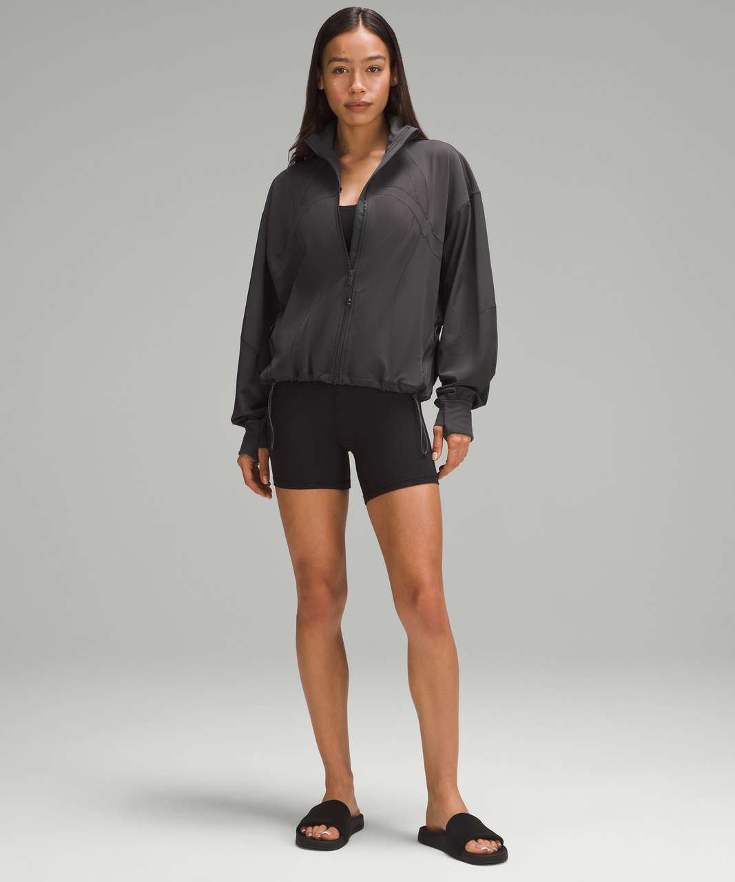 lululemon athletica Grey Define Zip-up Running Jacket in Gray