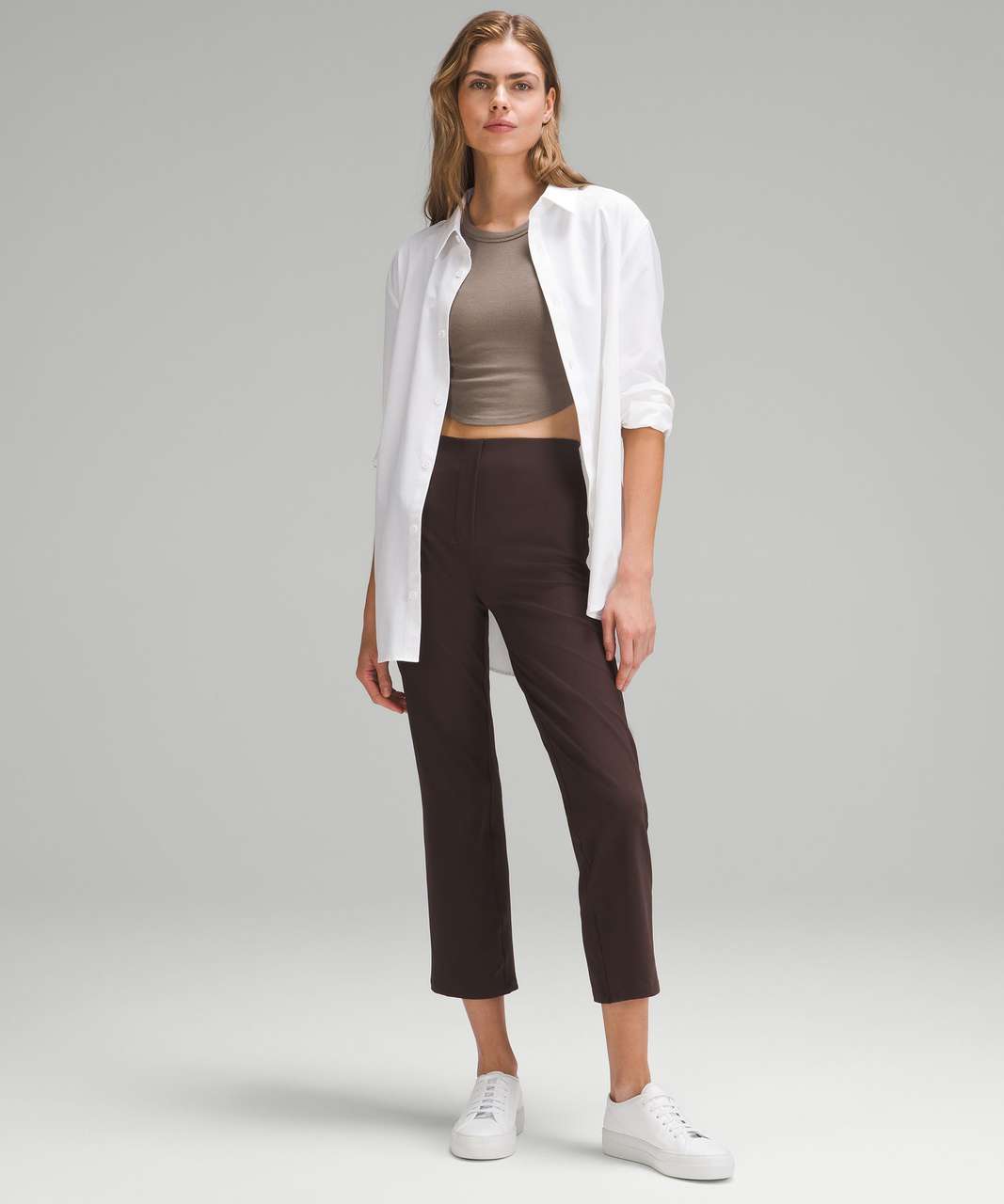 Lululemon Smooth Fit Pull-On High-Rise Cropped Pant - Espresso