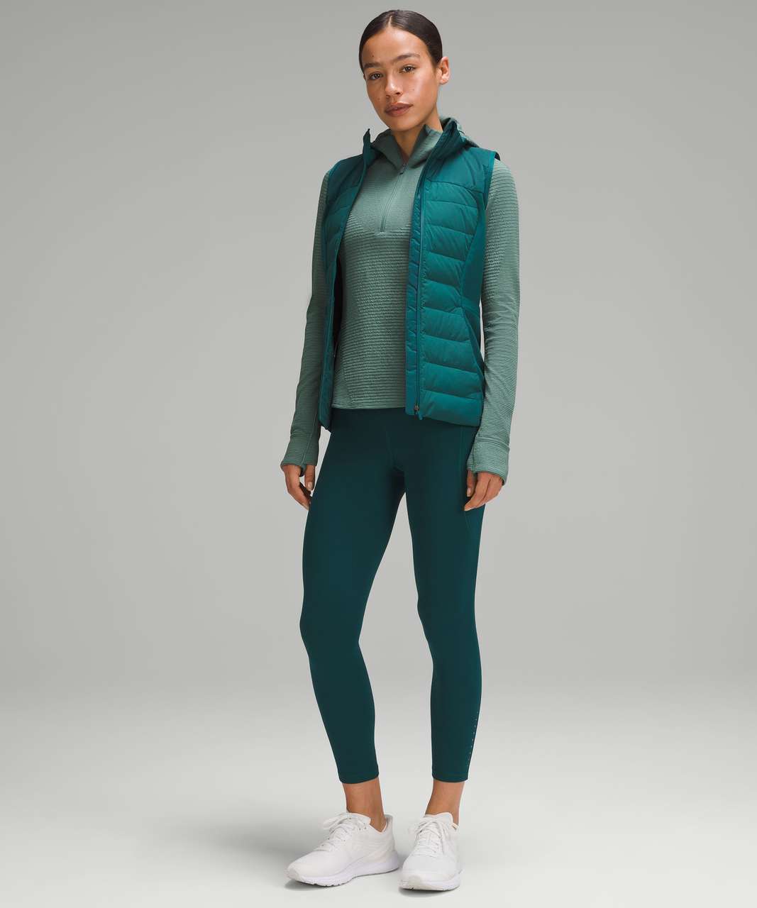 Lululemon Cold Weather High-Rise Running Tight 28 - Storm Teal - lulu  fanatics