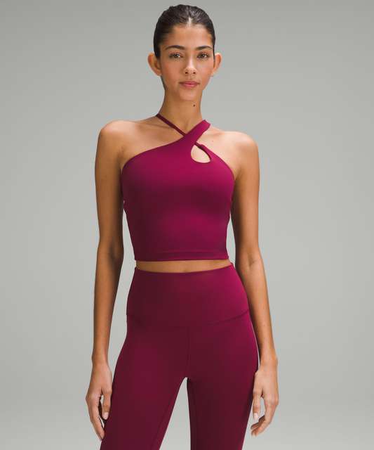 Oh my gosh the new align ribbed strappy tank from lululemon is so cute, align tank strap cross