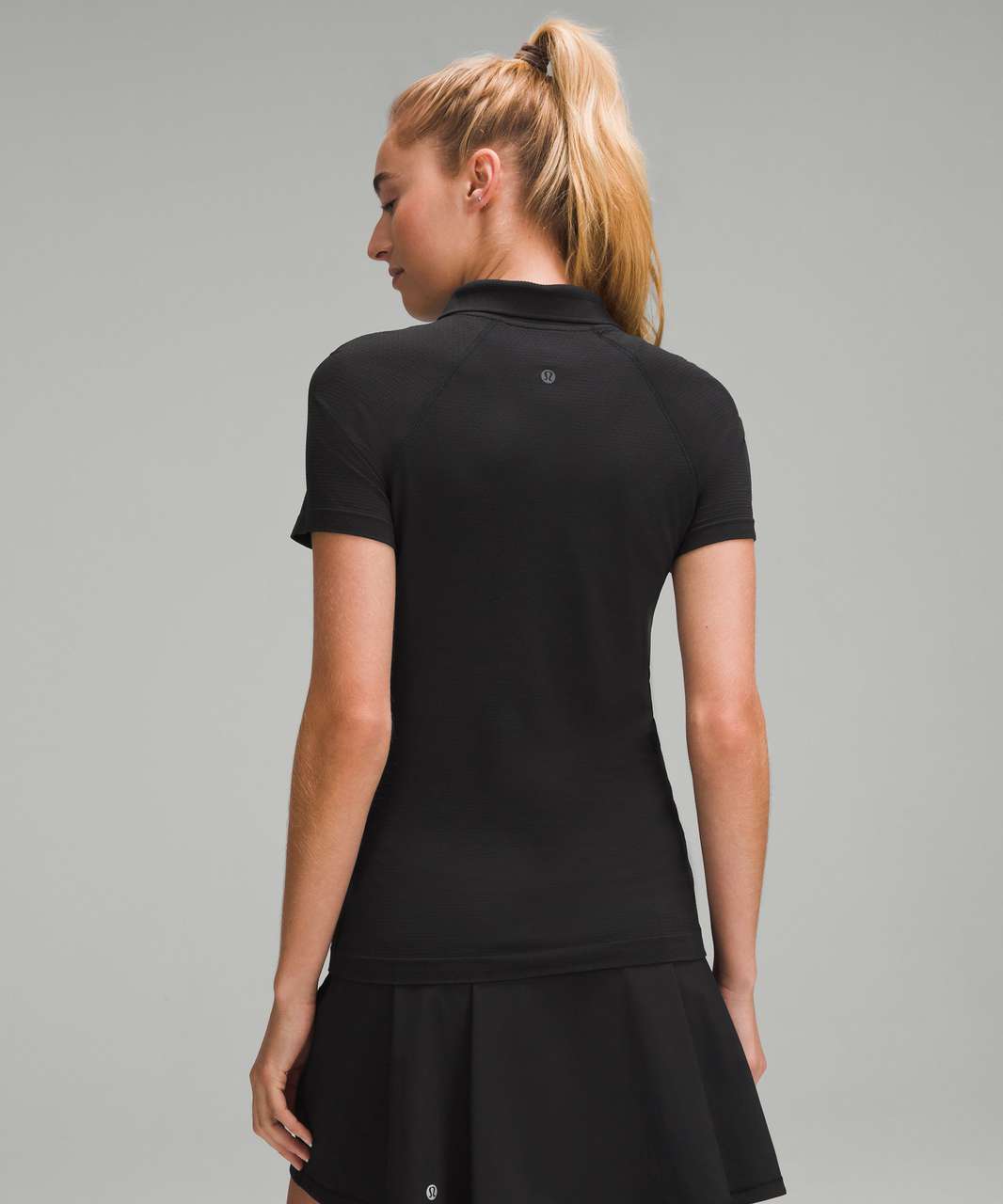 Lululemon Swiftly Tech Short-Sleeve Polo Shirt - Black / Black