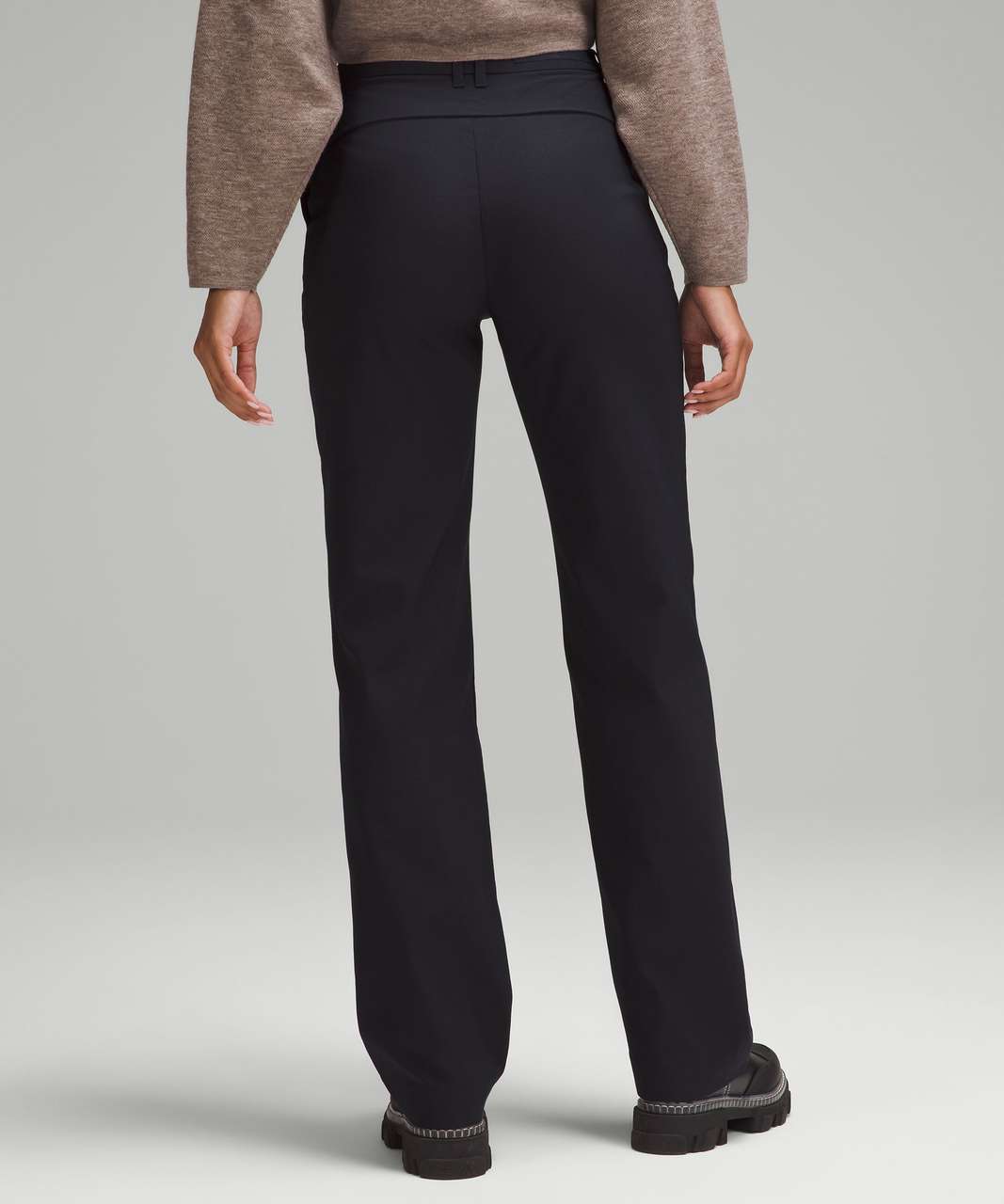 Wide Leg Pant in Navy Golf Check Wide Leg Pant in Navy Golf Check