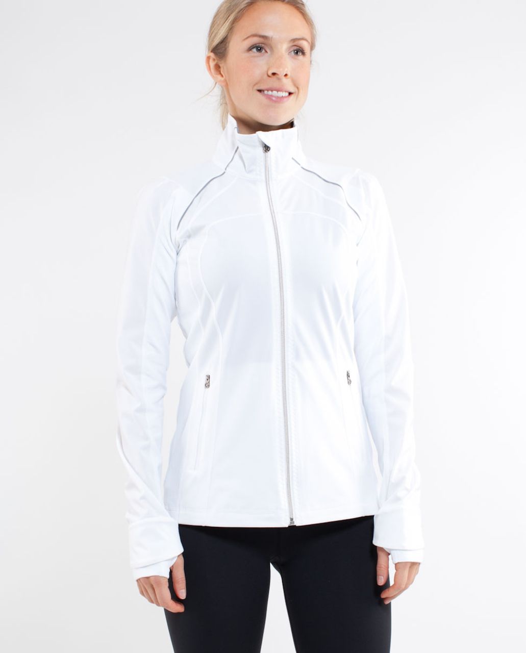 Lululemon Run For Cold Jacket - White - lulu fanatics