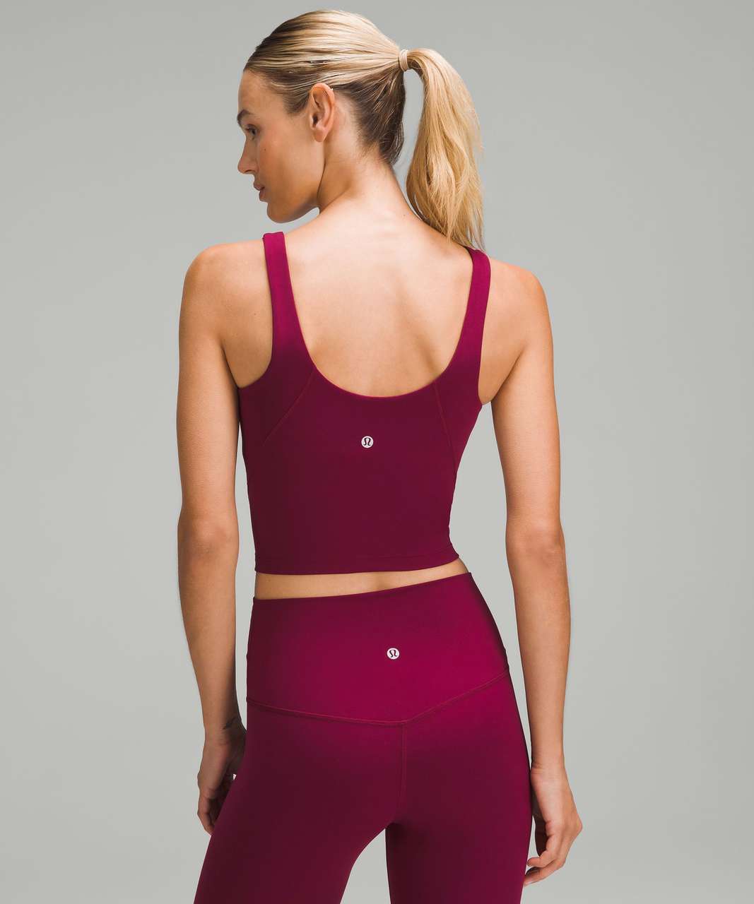 Lululemon Burgundy Built In Bra Athletic Womens Size 6 Tank Top