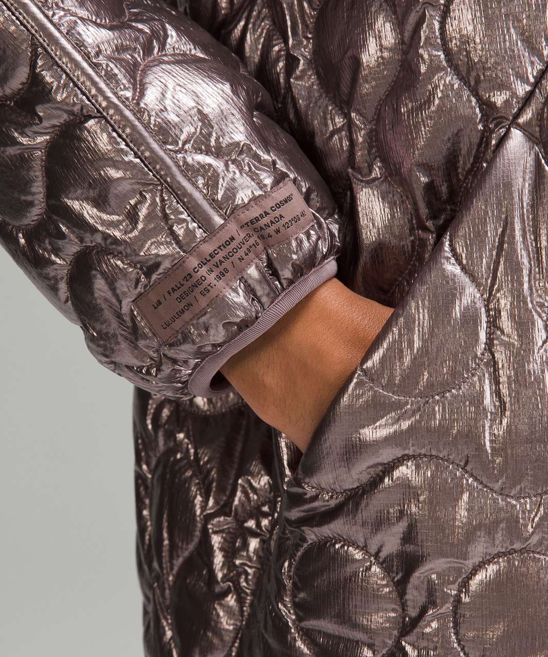 Lululemon lab Metallic Quilted Jacket - Lunar Rock