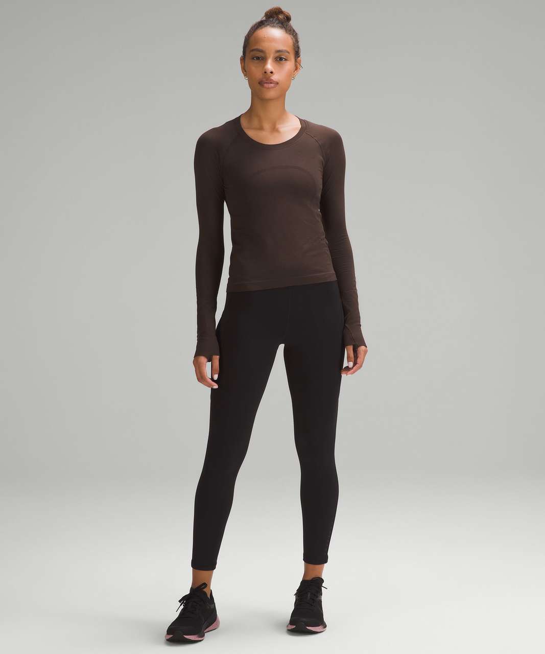 Lululemon Swiftly Tech Long-Sleeve Shirt 2.0 *Race Length - Espresso /  Espresso - lulu fanatics