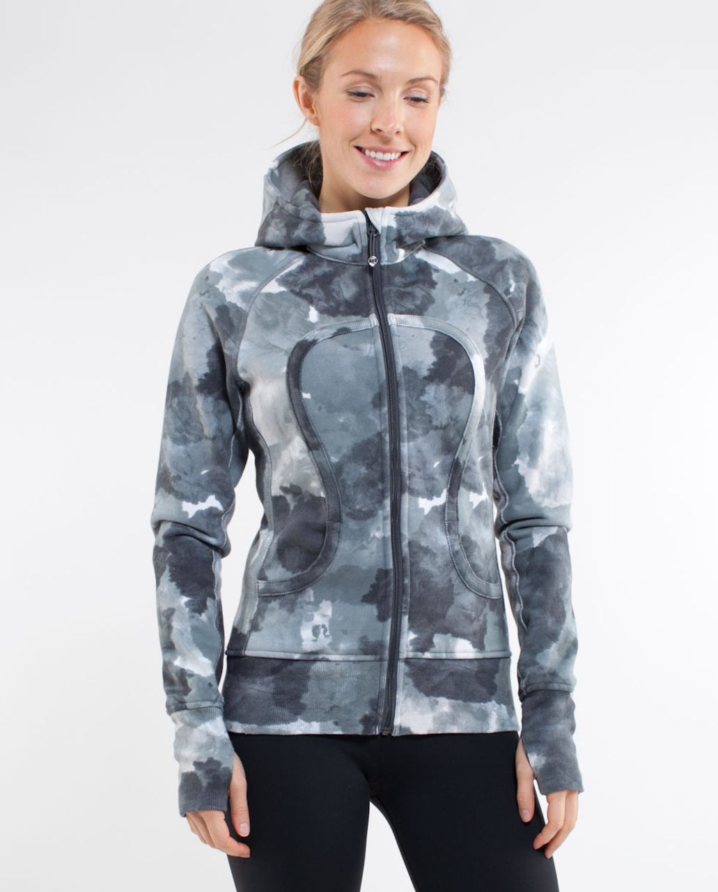 Lululemon Scuba Hoodie *Print - White Coal Tinted Canvas Super