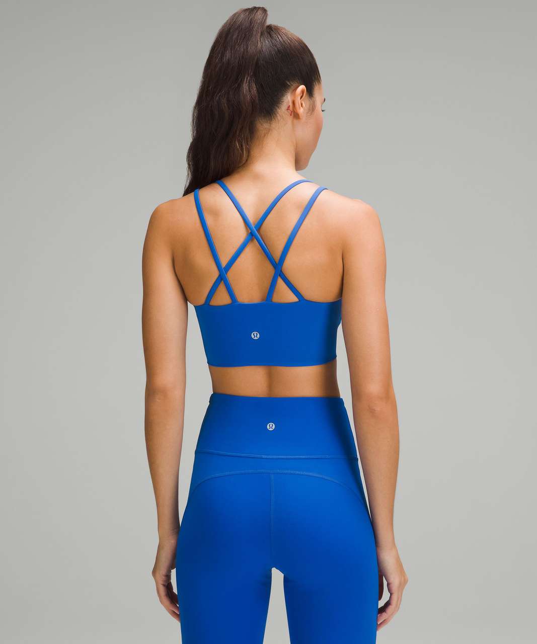 Lululemon Atheltica Blue Pattern Print Longline Racerback Sports Bra Size 6  - $23 (60% Off Retail) - From Emily