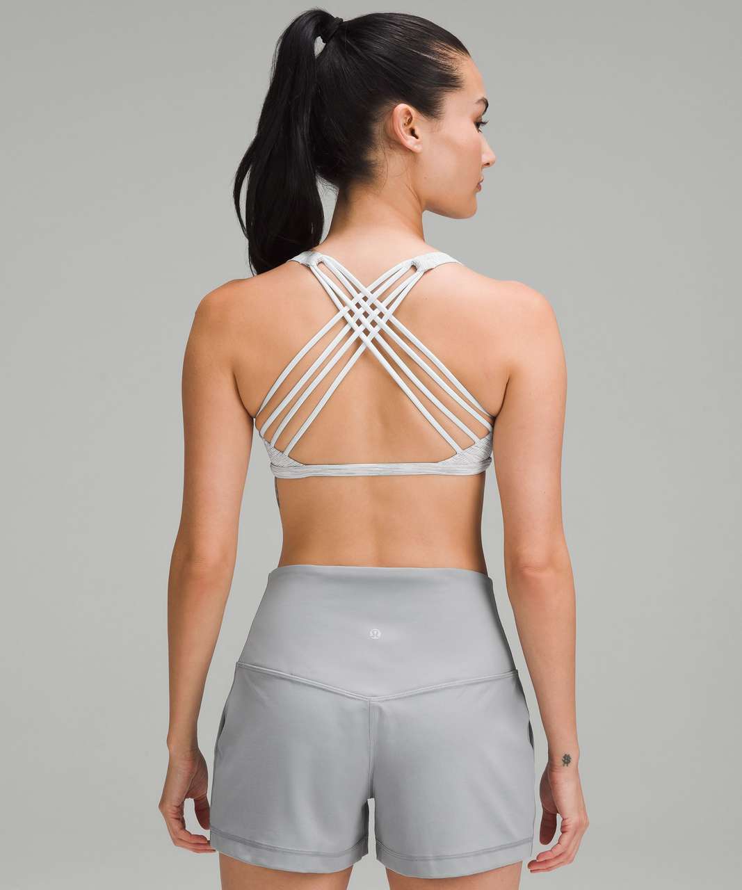 Lululemon Free to Be Bra - Wild *Light Support, A/B Cup - Wee Are From Space Nimbus Battleship / Sheer Blue