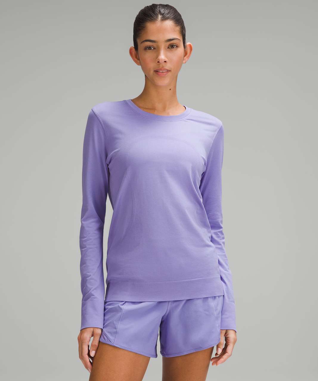 Lululemon Swiftly Relaxed Long-Sleeve Shirt - Dark Lavender / Dark ...