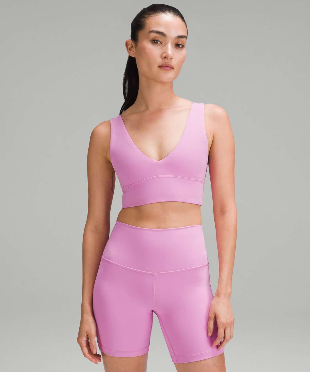 Lululemon Align Asymmetrical Bra *Light Support, A/B Cup - Sonic Pink -  lulu fanatics