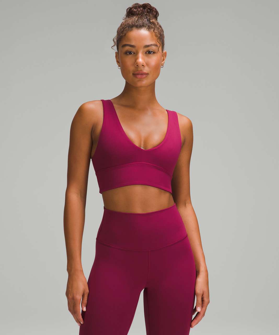 Lululemon Align V-Neck Bra *Light Support, A/B Cup - Deep Luxe - lulu  fanatics