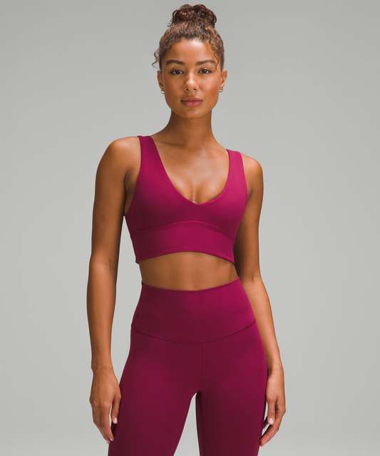 lululemon ALIGN™ V-NECK A/B CUP - Sport-BH mit mittlerer Stützkraft - lip  gloss/neonpink 