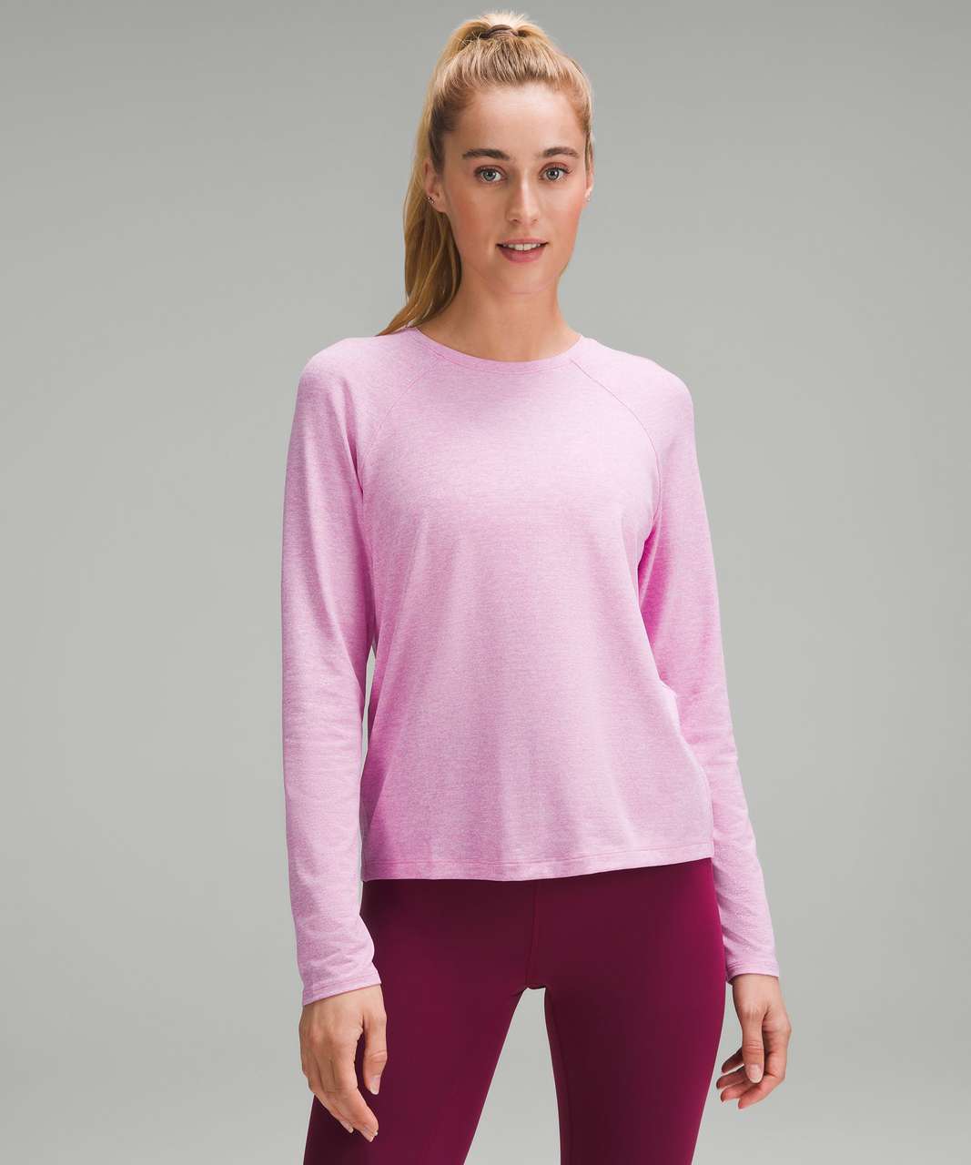 Lululemon License to Train Classic-Fit Long-Sleeve Shirt - Heathered Dahlia Mauve