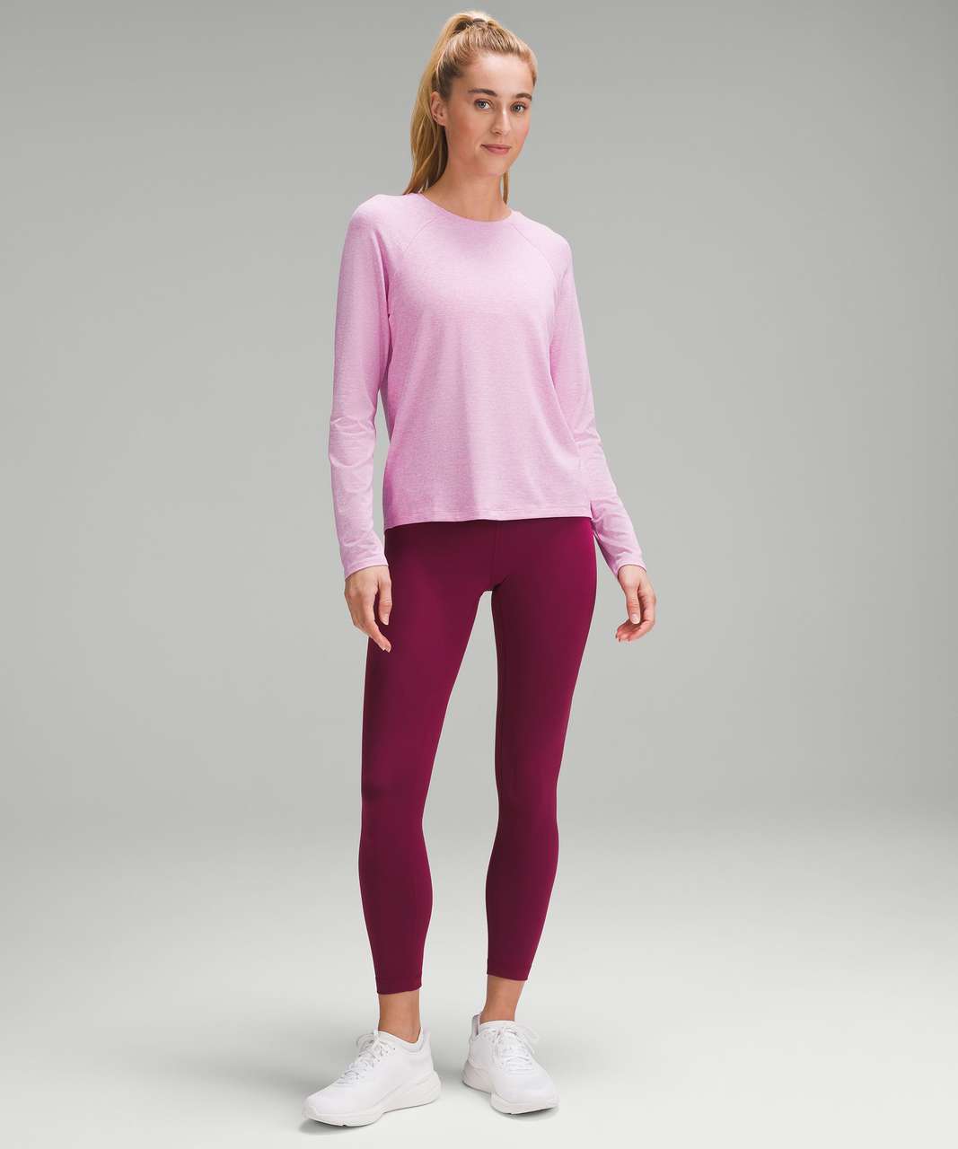 Lululemon License to Train Classic-Fit Long-Sleeve Shirt - Heathered Dahlia Mauve