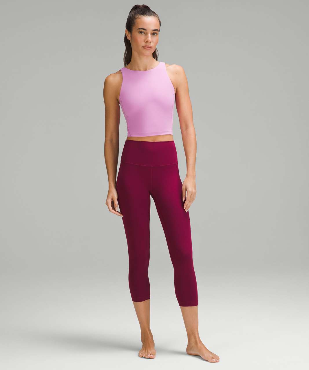 New lululemon align tank in washed mauve with nomad and espresso. Pret