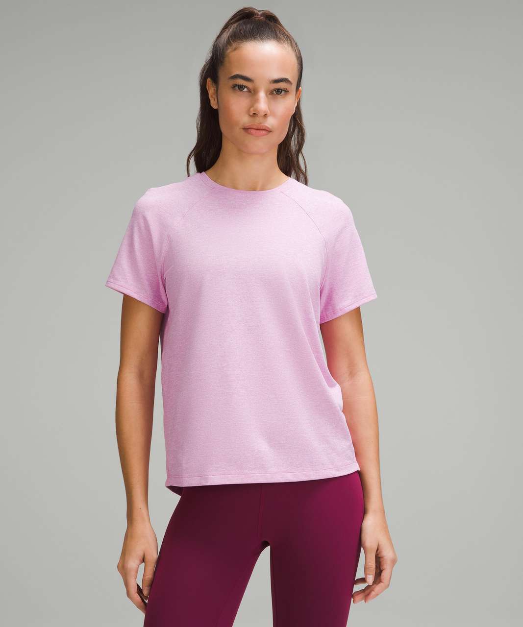 Lululemon License to Train Classic-Fit T-Shirt - Heathered Dahlia Mauve
