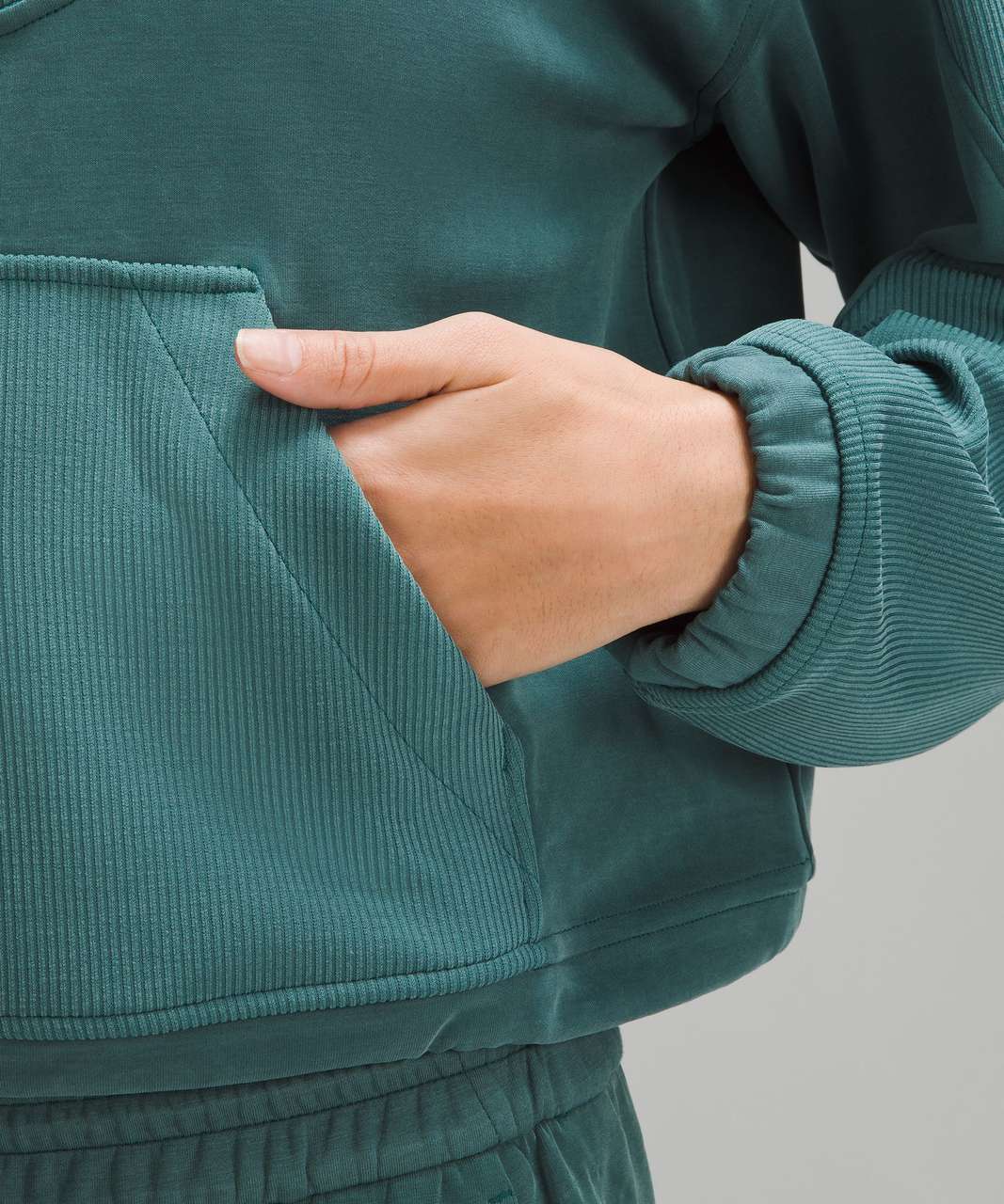 Lululemon Brushed Softstreme Ribbed Half Zip - Storm Teal