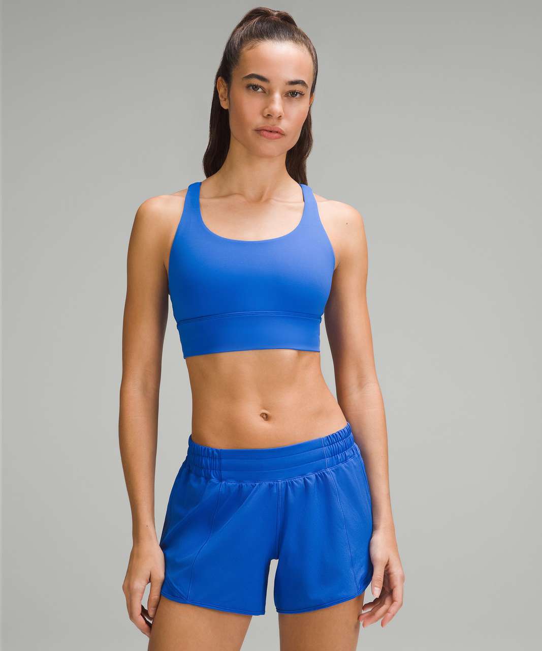 Lululemon Energy Bra Long Line Electric Turquoise Size 6 Blue Size M - $50  - From Ava