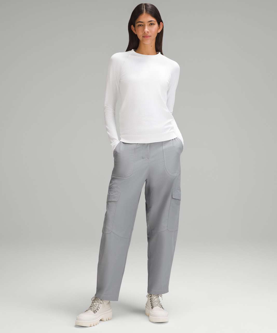 Lululemon Rest Less Pullover - Colour Rib White / White