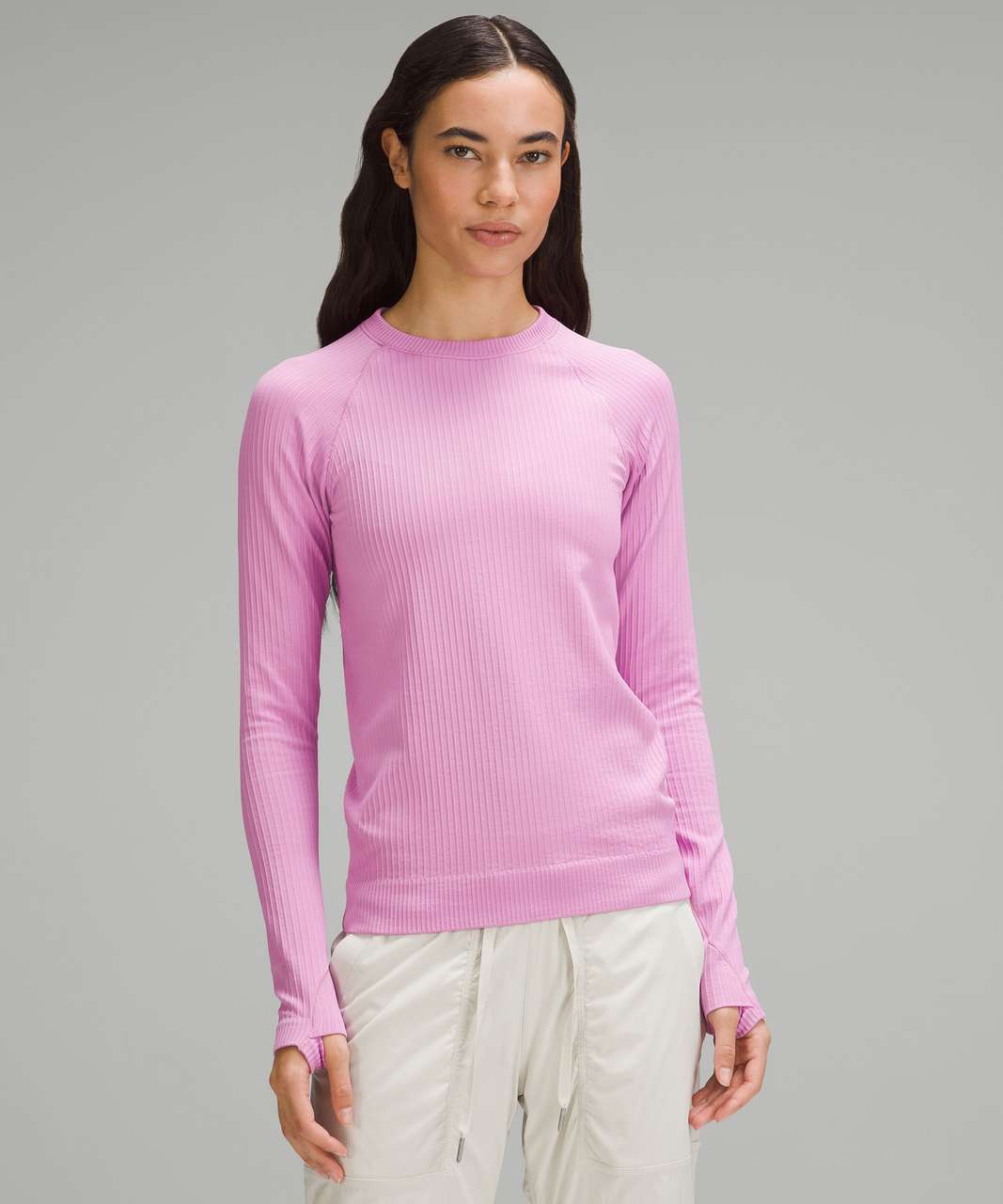 Lululemon Rest Less Pullover - Colour Rib Dahlia Mauve / Dahlia Mauve