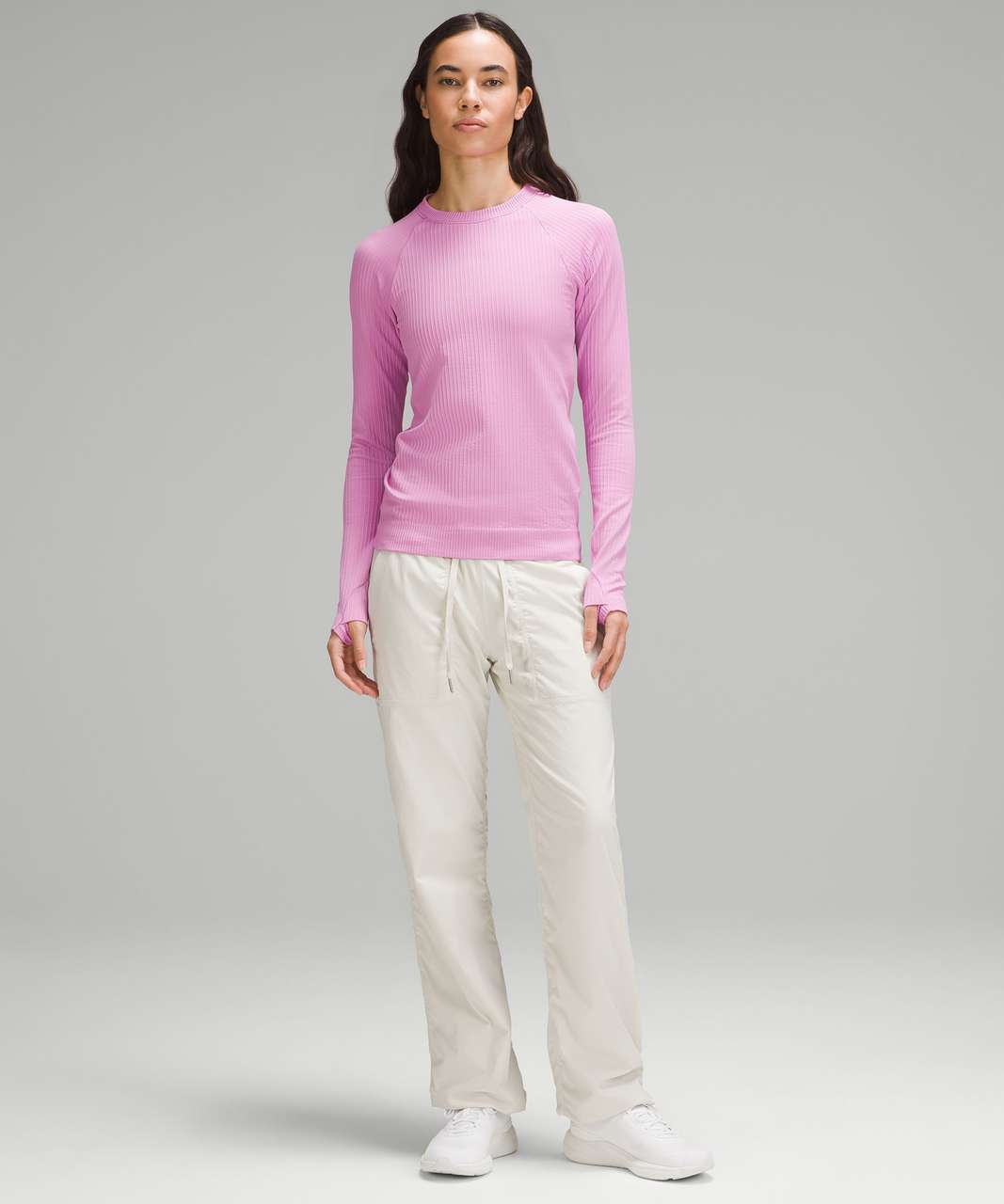 Lululemon Rest Less Pullover - Colour Rib Dahlia Mauve / Dahlia Mauve