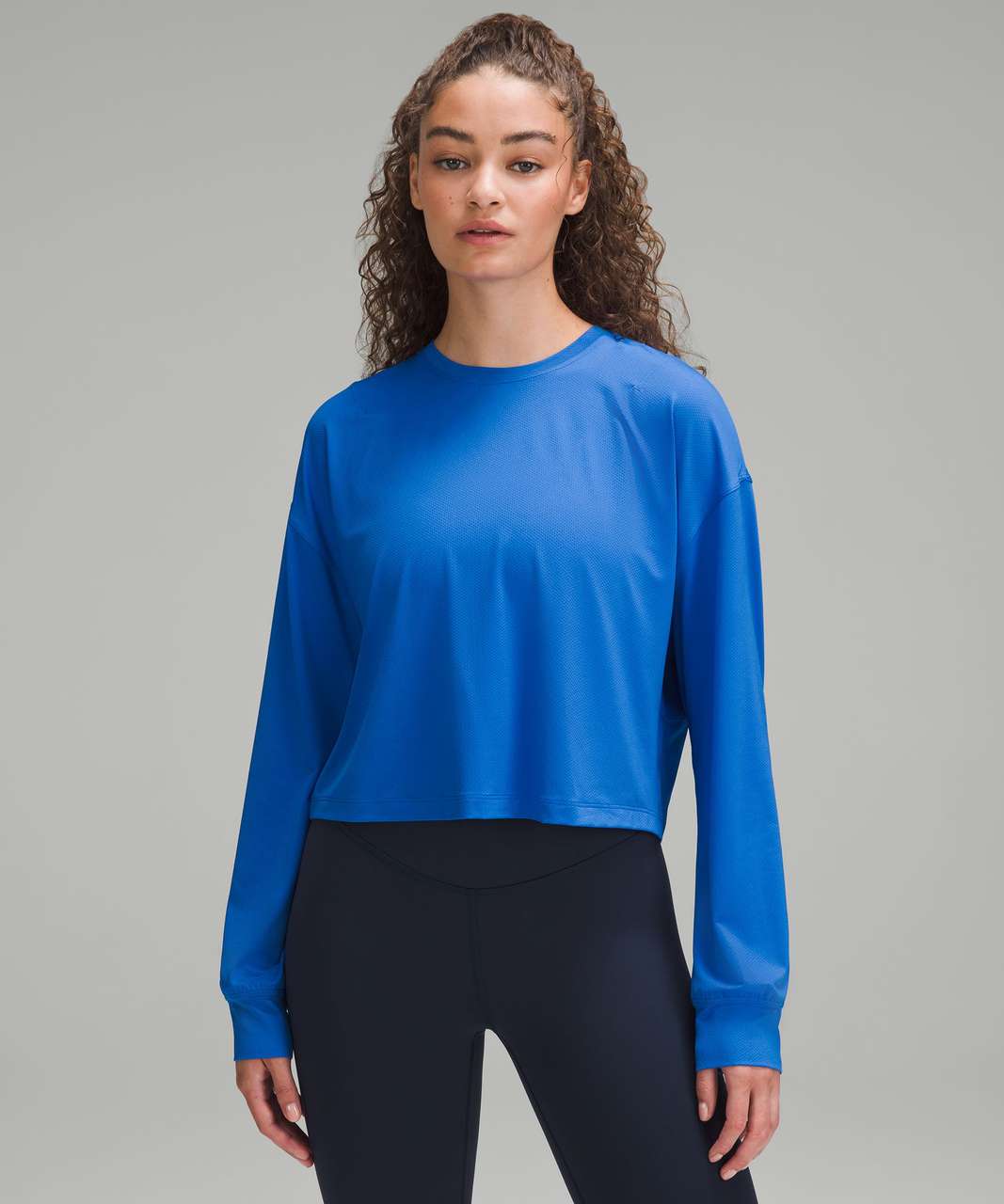 Lululemon Abrasion-Resistant Training Long-Sleeve Shirt - Blazer Blue Tone