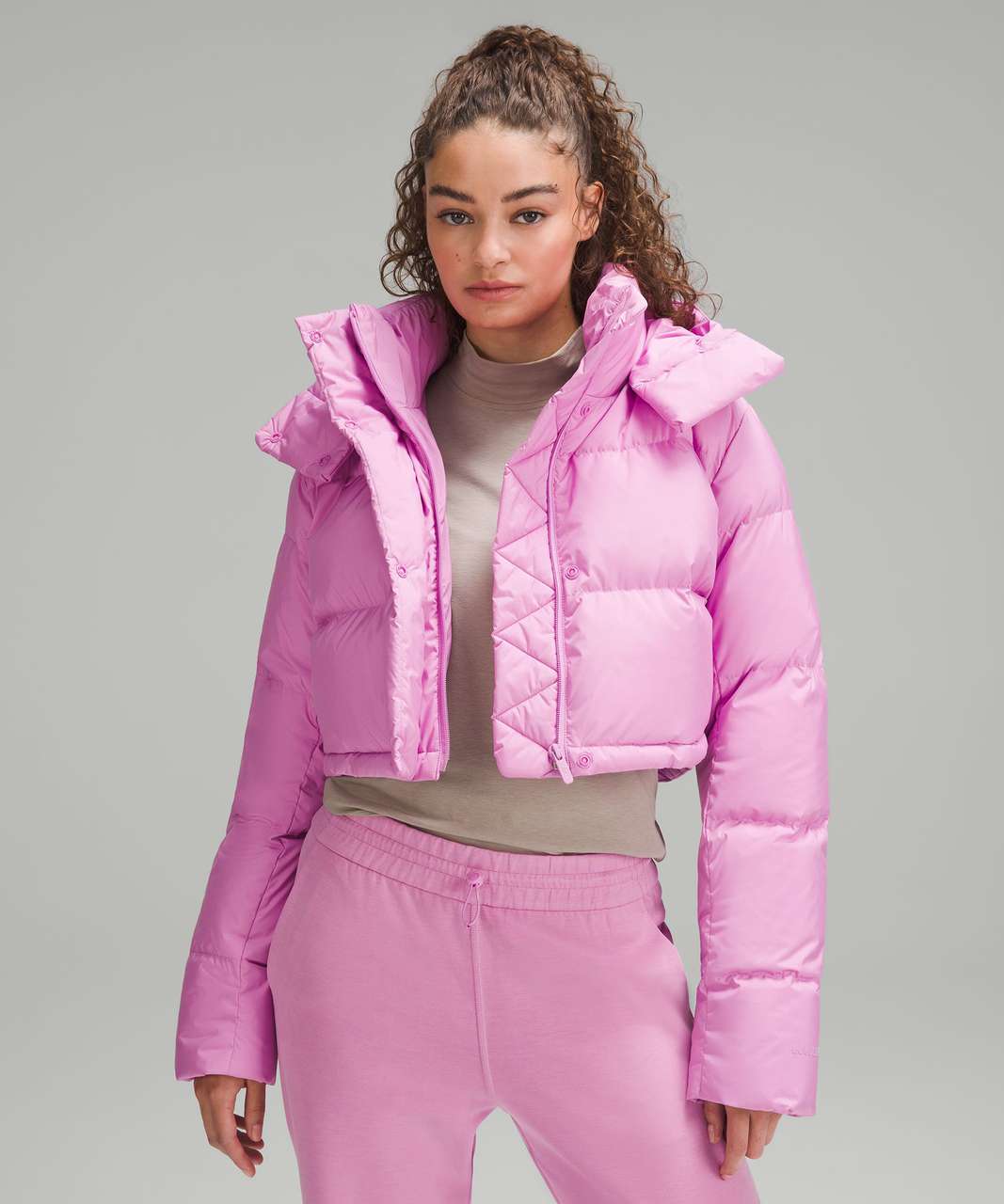 Lululemon Wunder Puff Super-Cropped Jacket - Dahlia Mauve