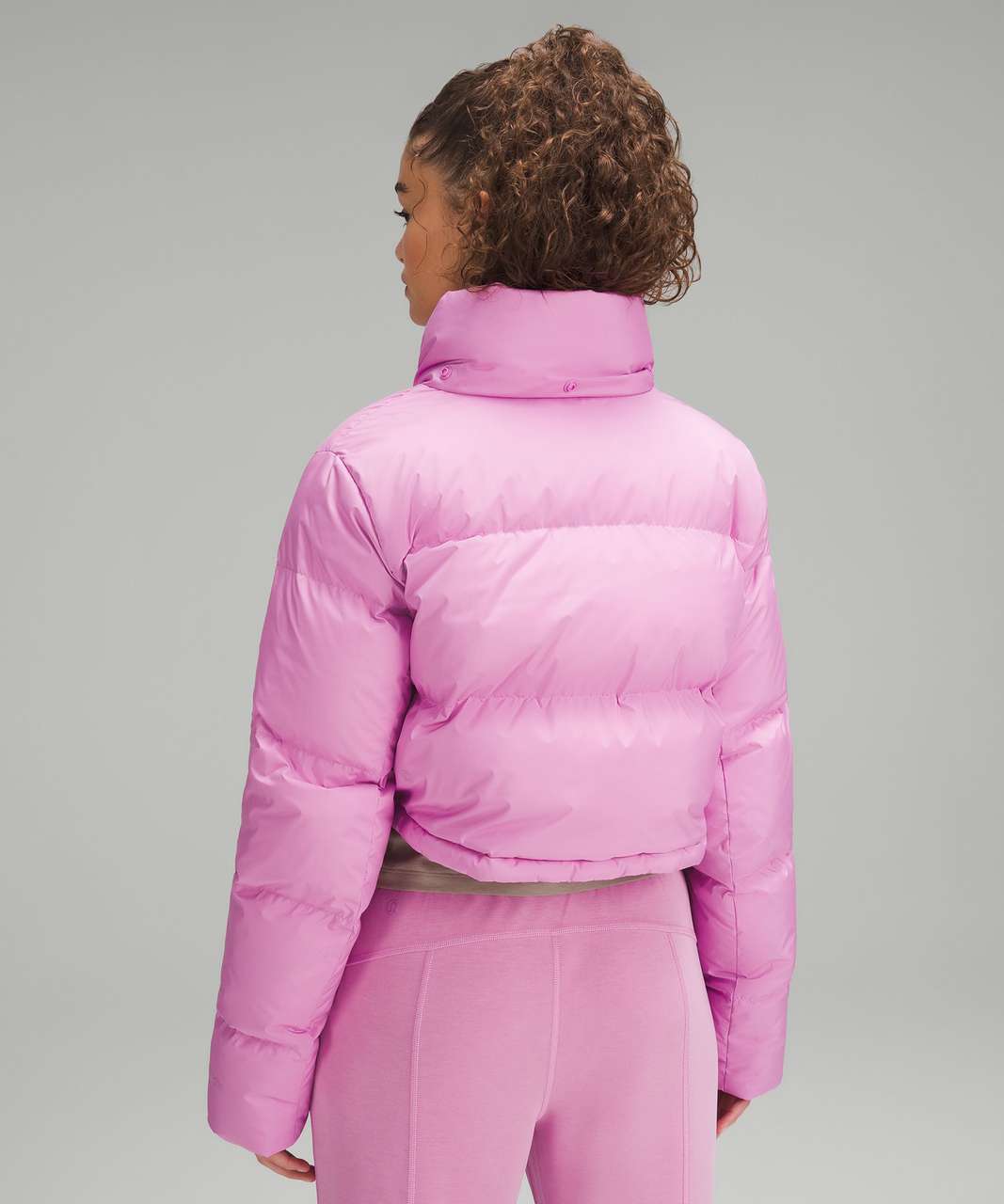 Lululemon Wunder Puff Super-Cropped Jacket - Dahlia Mauve - lulu fanatics