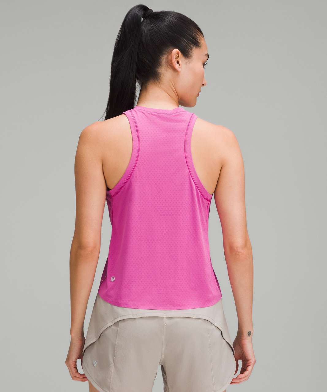 Lululemon Fast and Free Race Length Tank Top - Pow Pink Tone