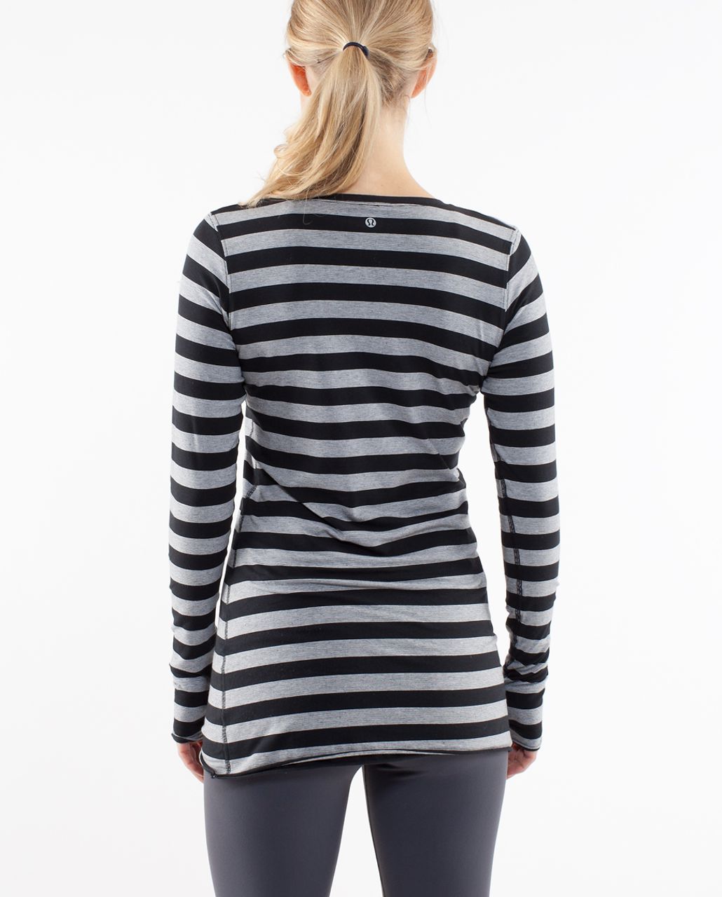 Lululemon Cabin Long Sleeve Tee II - Black Black Micro Macro Stripe /  Black