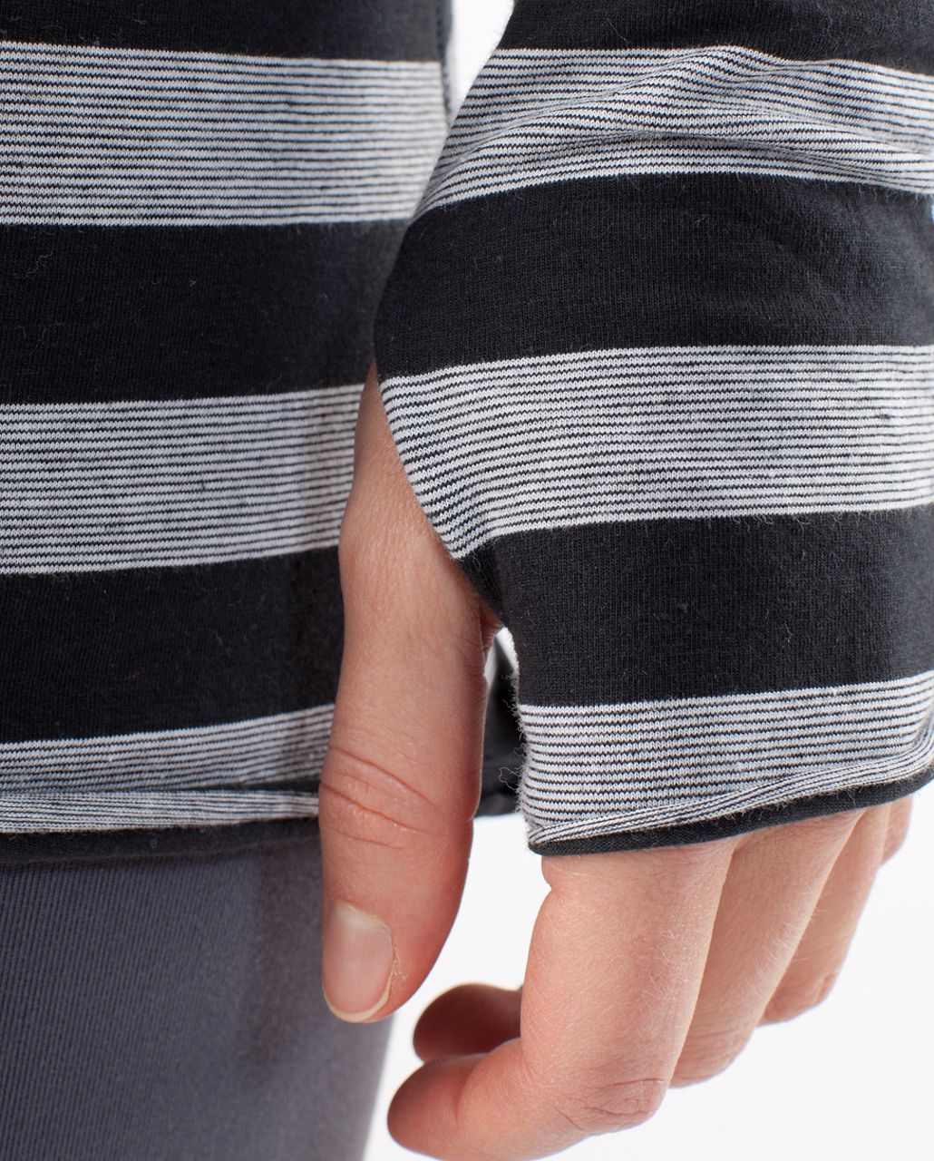 Lululemon Cabin Long Sleeve Tee II - Black Black Micro Macro Stripe /  Black