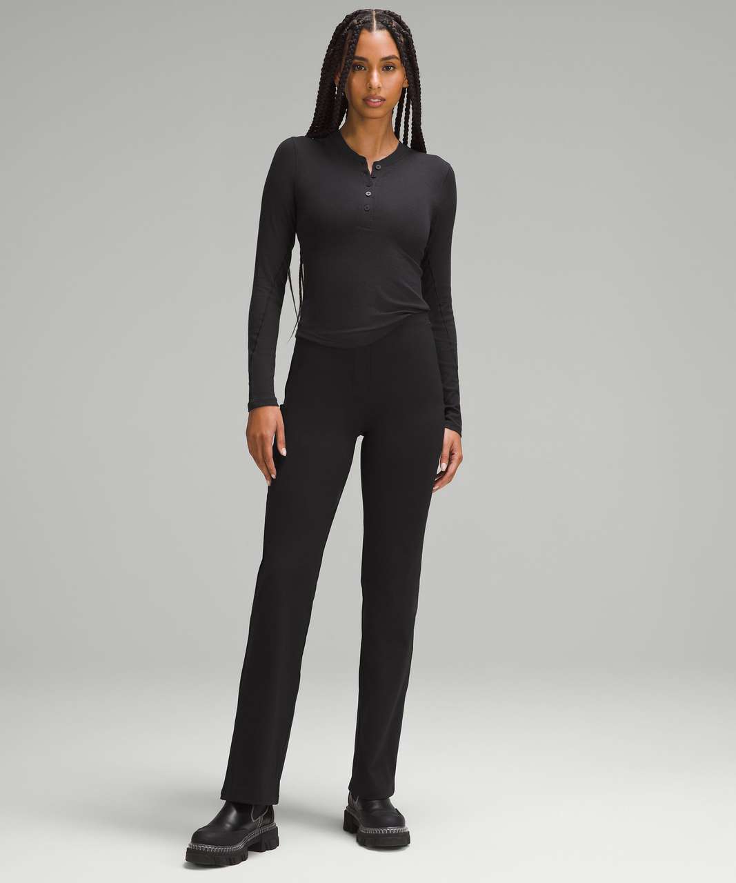 Lululemon Hold Tight Long-Sleeve Henley - Black