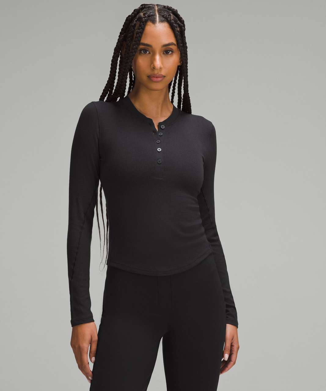 Lululemon Hold Tight Long-Sleeve Henley - Black