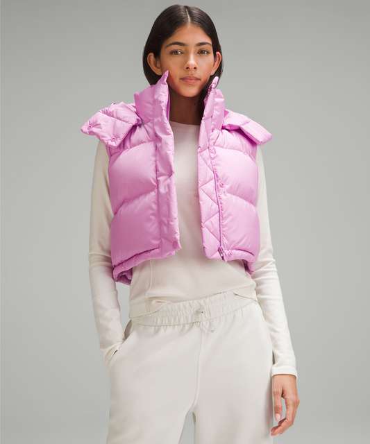 lululemon WUNDER PUFF SUPER-CROPPED - Down jacket - sonic pink/neon pink -  Zalando.de