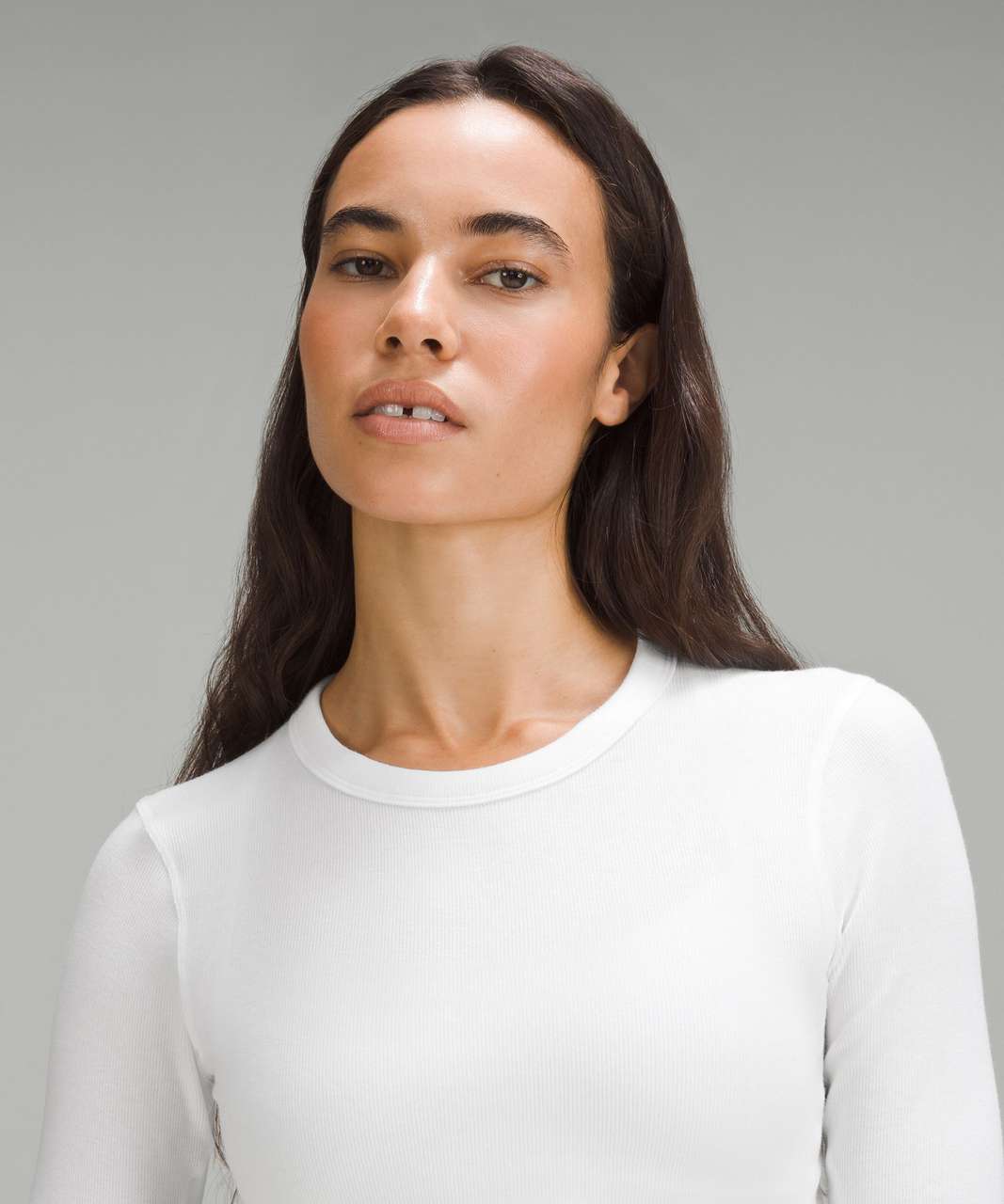 Lululemon Hold Tight Cropped Long-Sleeve Shirt - White - lulu fanatics