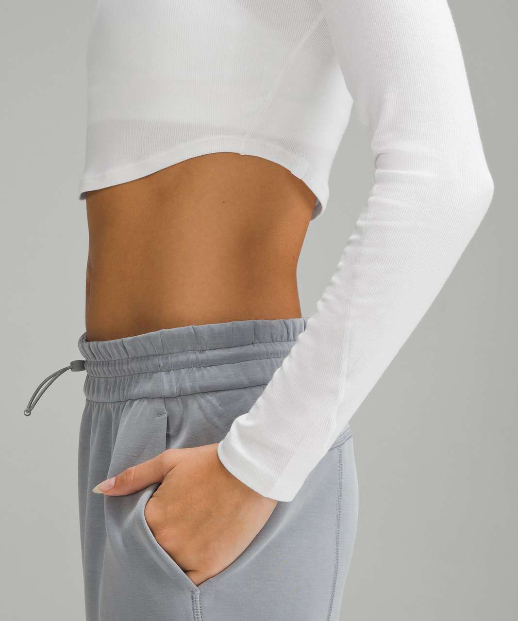 Lululemon Hold Tight Cropped Long-Sleeve Shirt - White