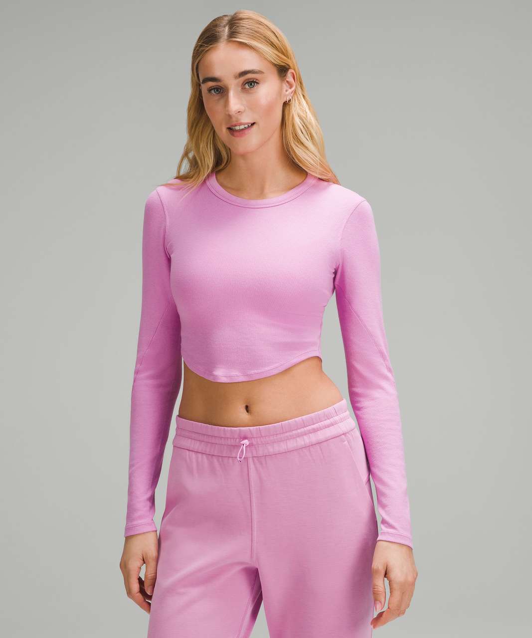 Lululemon Hold Tight Cropped Long-Sleeve Shirt - Dahlia Mauve