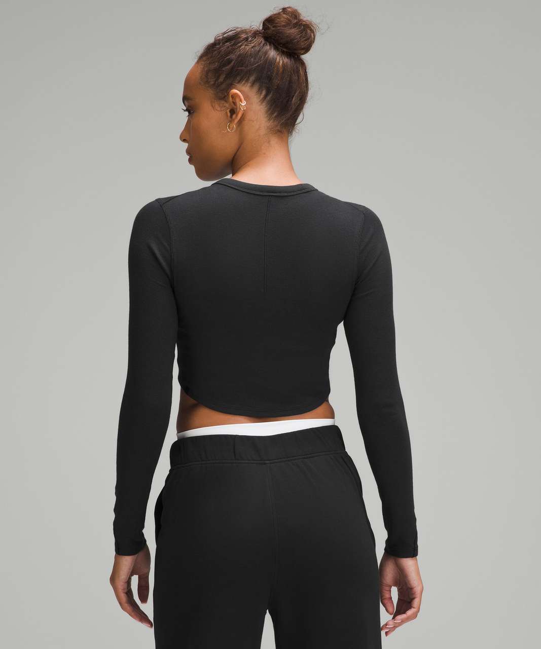 Lululemon Hold Tight Cropped Long-Sleeve Shirt - Black